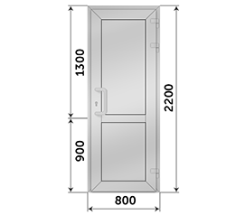 Одностворчатая дверь глухая Vidnal 800x2200