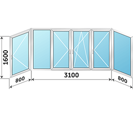 Окно на лоджию AGS 4700x1600