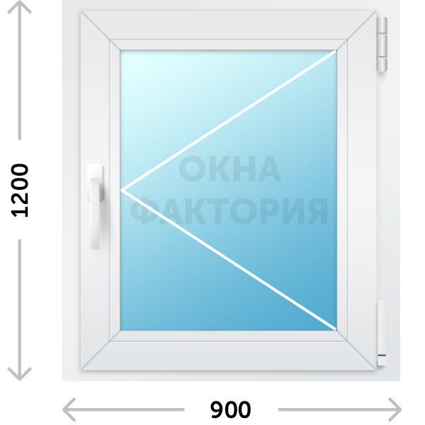 Пластиковое окно Rehau 900х1200 открывающееся купить в Москве